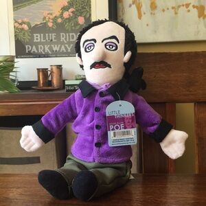 NWT Edgar Allan Poe Plush Plushie Doll Halloween Spooky Raven Goth Victorian